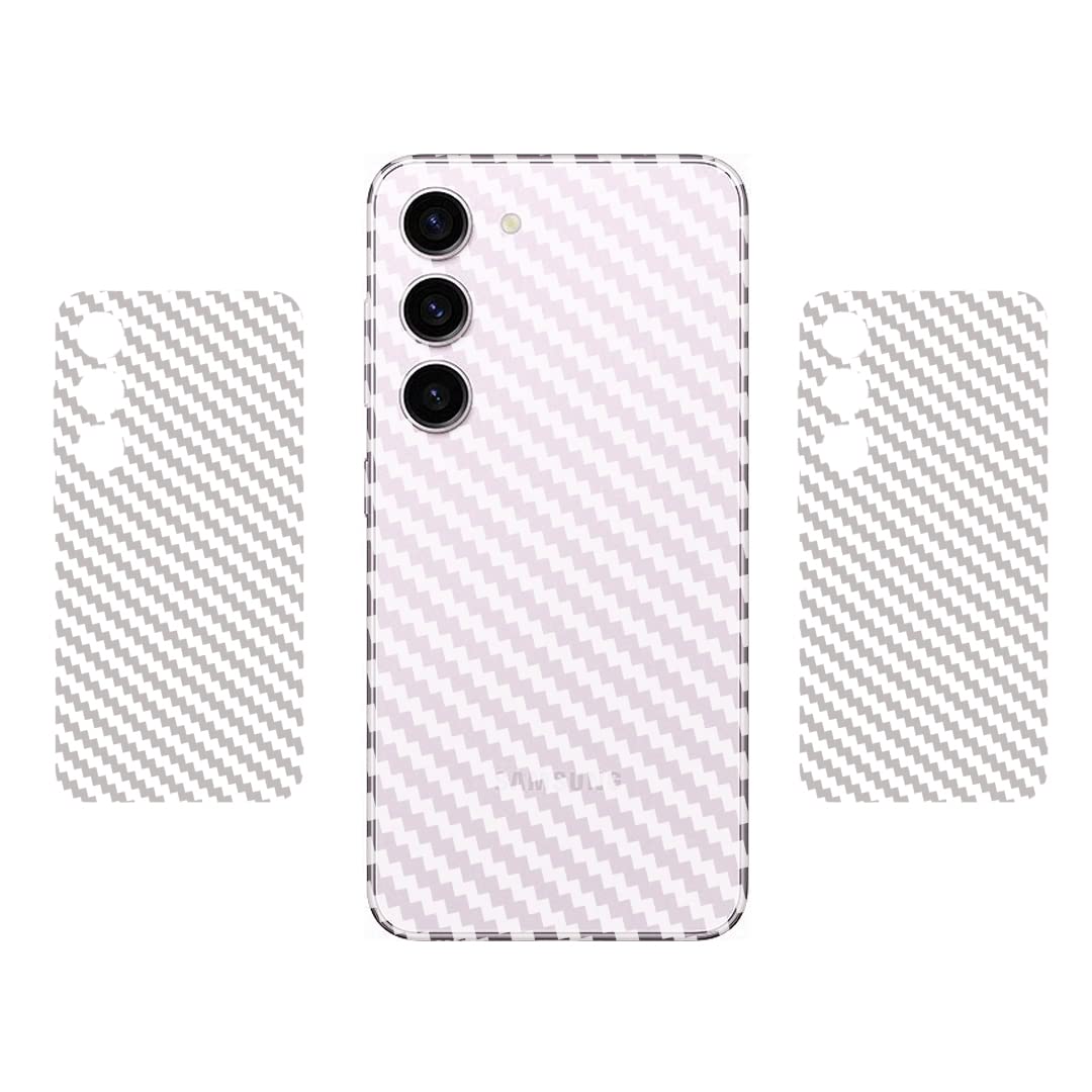 Berries™ (Pack of 2) Back Lamination Skin Compatible for Samsung Galaxy S23 5G || 3D Carbon Fiber Ultra-Thin Protective Film (Transparent) with Easy Installation KIT (B0BVB2F1SV) Amazon Price History, Amazon Price Tracker
