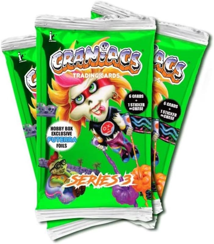 Craniacs Trading Cards Series 3 Skullblam! 7-Pack Blaster Box, 7 Packs Per Box, 7 Cards Per Pack