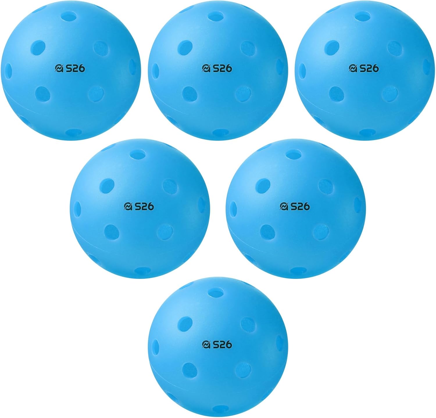 A11N SPORTS S26 Indoor Pickleballs- Consistent Bounce, Easy to Control and Durable Application - USAPA Approved - Ideal for All Ages - Available in Blue and Yellow