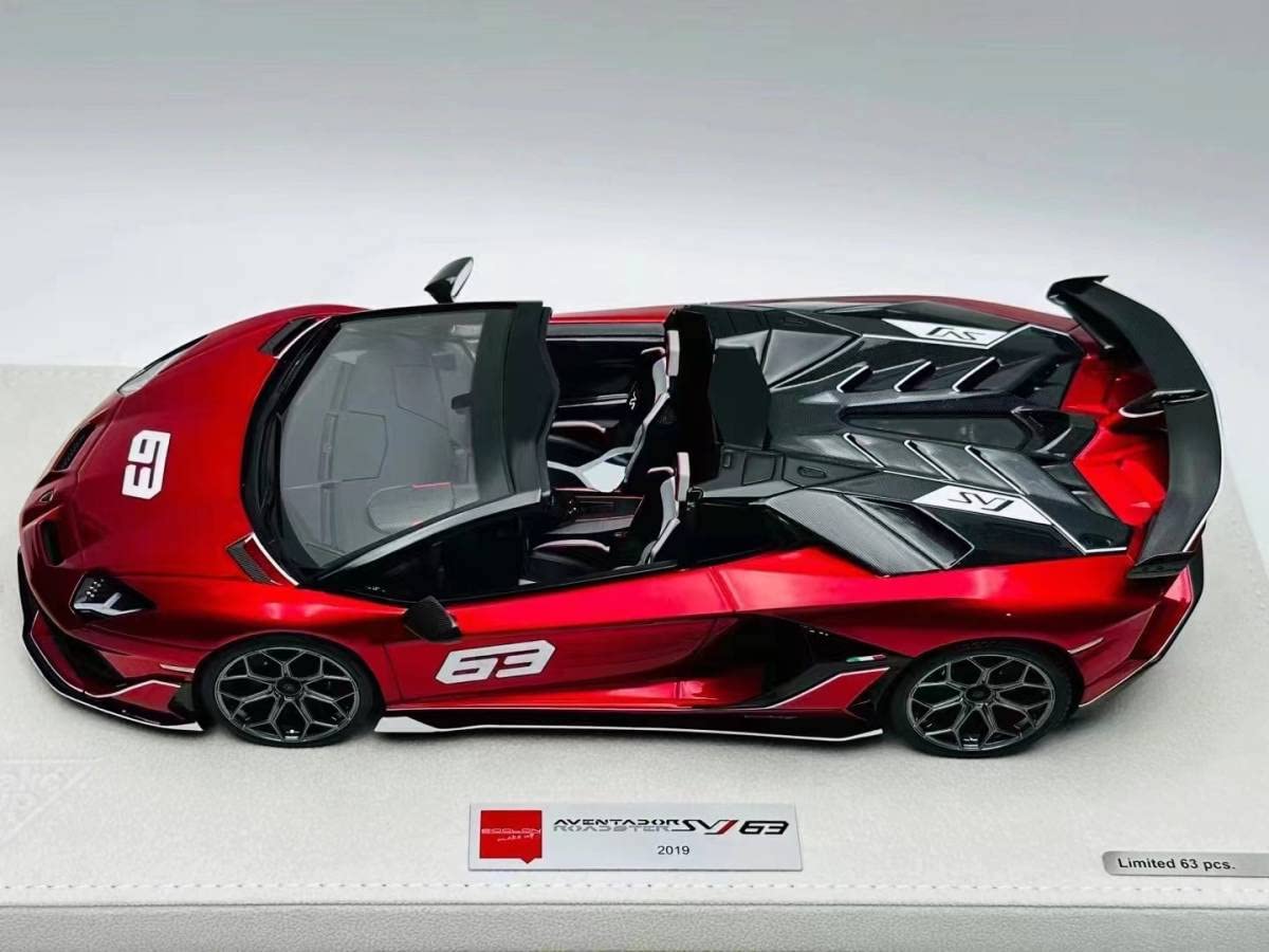 Amazon | makeup 1/18 Lamborghini Aventador SVJ 63 Roadster Candy