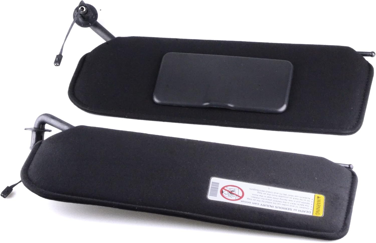 Mallofusa Automotive Sun Visors with Updated Vanity Lights LED Bulb Compatible for Corvette C5 1997-2004 Black Driver Passenger Left Right Side Sun Visor Sunshades