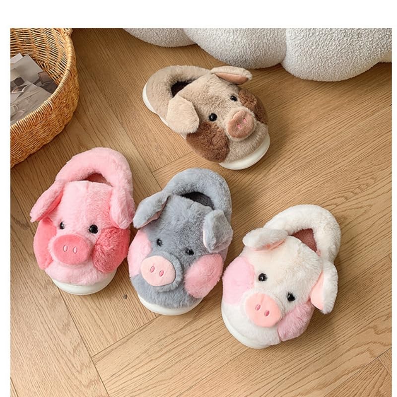 Cute pig slippers, animal plush slippers, winter Warm slippers, Women's party slippers, Men's Women's indoor outdoor slippers4