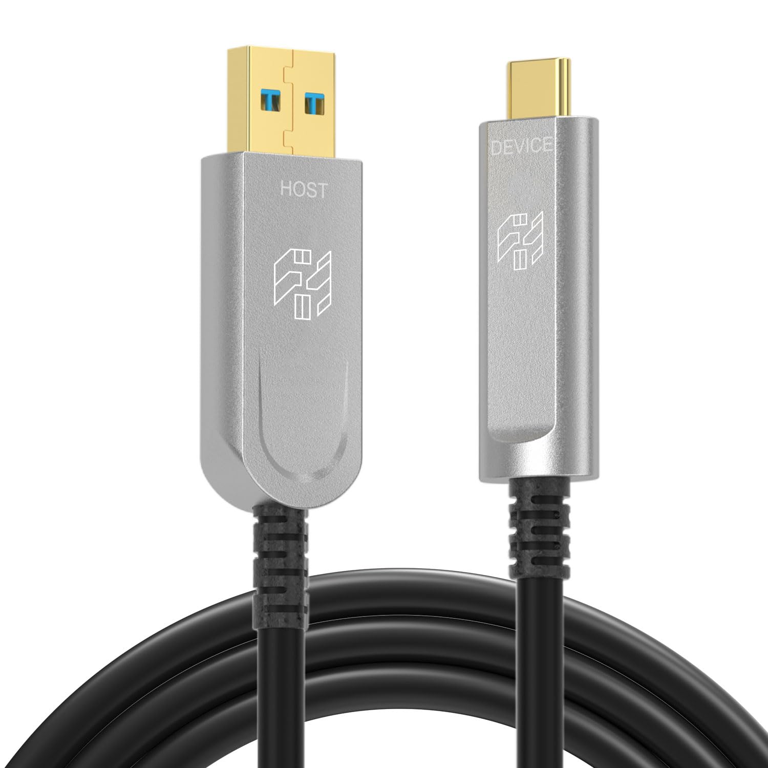 YSerendept Fiber Optic USB A to C Cable(33ft), High Speed 10Gbps Active Optical Long Extension,Compatible with Webcams, Logitech Cameras,VR,AR,HDDs,