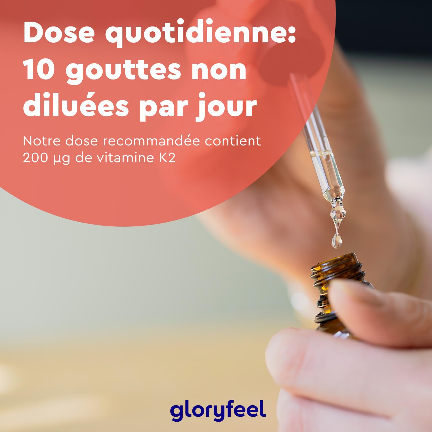 Vitamine K2 MK-7 200µg, 1700 Gouttes, 50ml Premium 99,7+% Teneur All-Trans (K2VITAL® de Kappa), Naturellement Fermenté et Sans Additifs, Testé en laboratoire