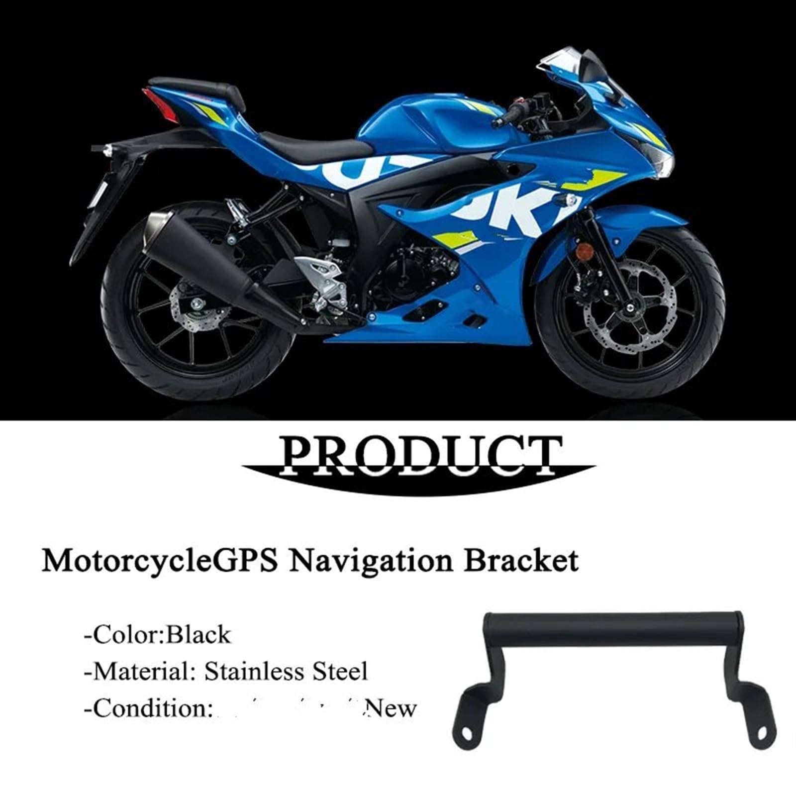 Soporte Navegación Soporte para Teléfono Navegación GSXR125, Soporte para Parabrisas Soporte Navegación para Suzuki GSX-R125 150 GSXR125 GSXR150 2018-2022 Soporte GPS para Motocicleta