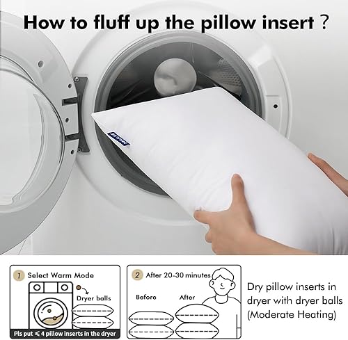 Vista 39 de MIULEE - Relleno de cojín cuadrado, cojín decorativo para cama, sillón y sofá, 14 x 14 pulgadas