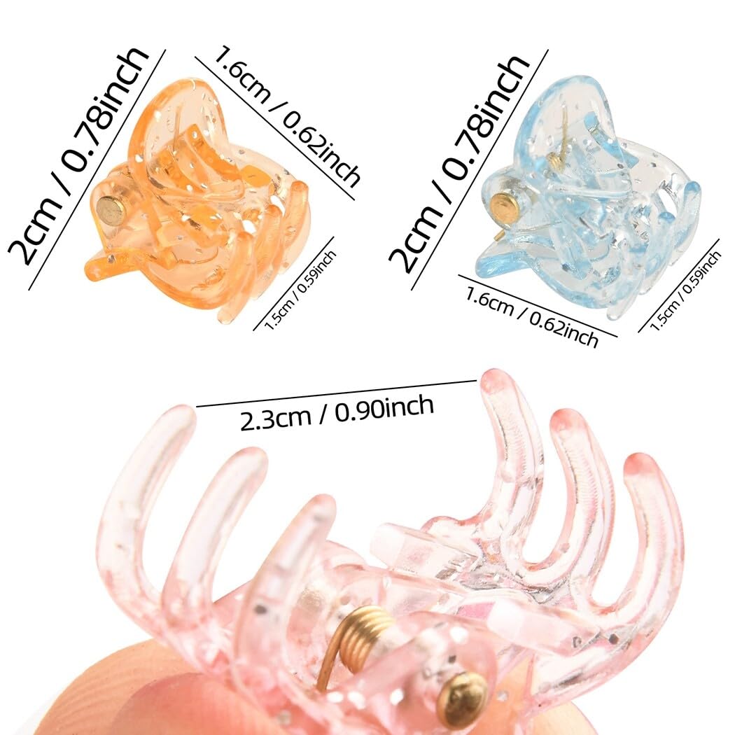 12 szt. plastikowych zacisków do włosów, mini klipsy do pazurów dla dzieci dziewcząt spinki do włosów