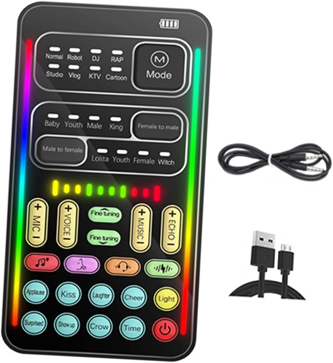 Voice Changer for Boys and Girls Adults Mobile Phone Sound Card Mini Sound Card Live Broadcast Effects