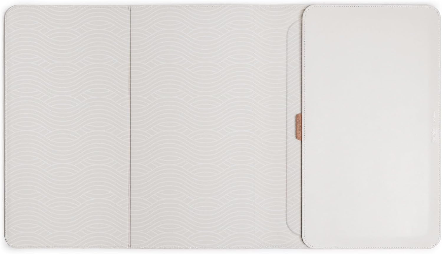 Orbitkey KonMari Hybrid Laptop Sleeve 16" – Leather-Free Protective Case with Built-in Mouse Pad, Slim Magnetic Closure, Minimalist Workstation Cover for Travel, Office & Everyday Carry - Stone