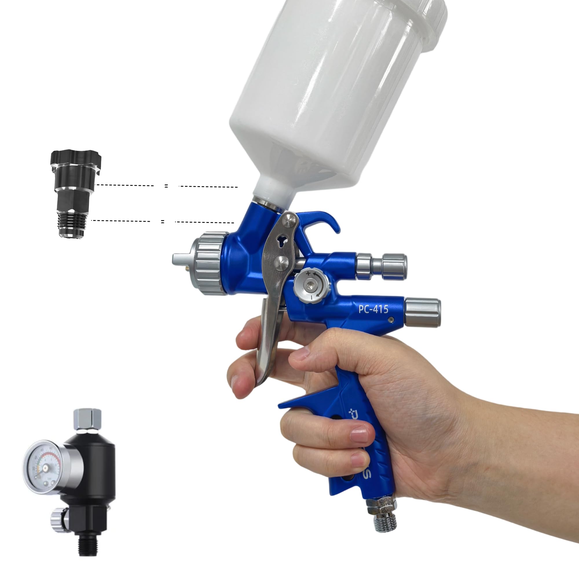 Pistolet pulvérisateur 1,3 mm évitez les coulures grâce au régulateur de pression