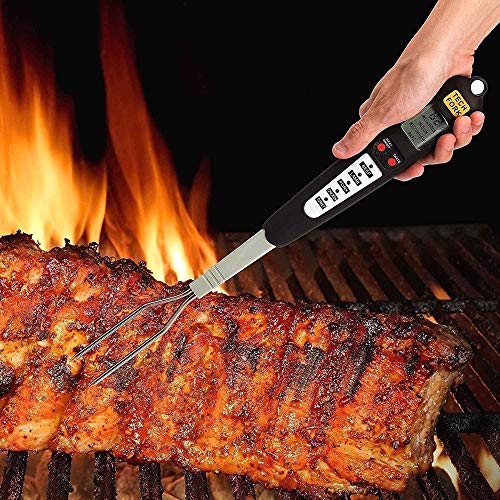 Adesign Instant Read Meat Thermometer Digital Cooking Food Thermometer with Super Long Probe for Grill Candy Kitchen BBQ Smoker Oven Oil Milk Yogurt Temperature - Image 1