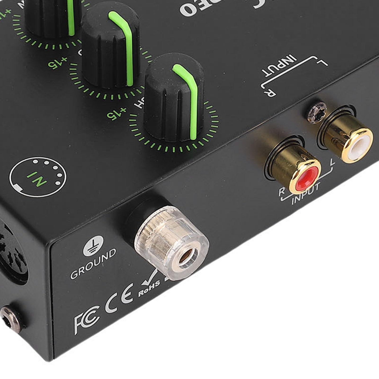Préampli Phono, Keenso Préamplificateur MM/MC Réglable en Alliage d’Aluminium pour Platine Vinyle, Améliore la Qualité Sonore avec Contrôle de Fréquence, pour Audiophiles (Prise UE