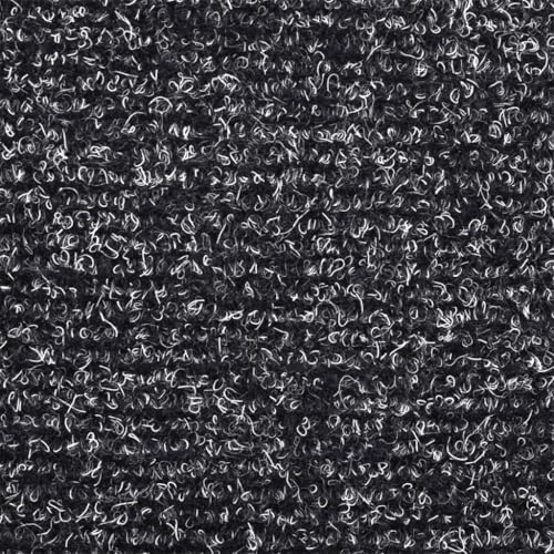 Alfombrillas de escalones resistentes de alta densidad en gris oscuro con canto de 3cm 8