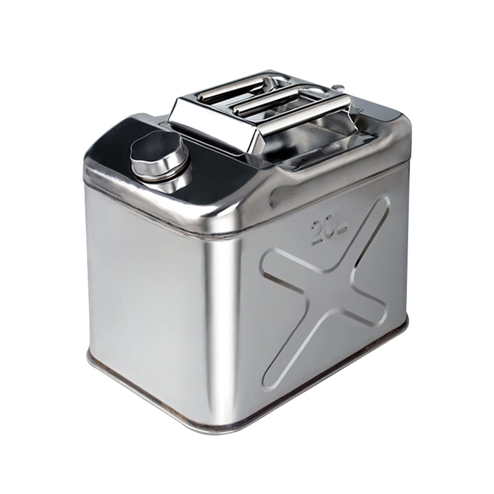 Taniche carburante 304 in acciaio inossidabile Jerry Can - Stoccaggio del carburante, Benzina, Benzina, Diesel può, contenitore di stoccaggio dell'acqua, per moto SUV ATV fuoristrada, con beccuccio