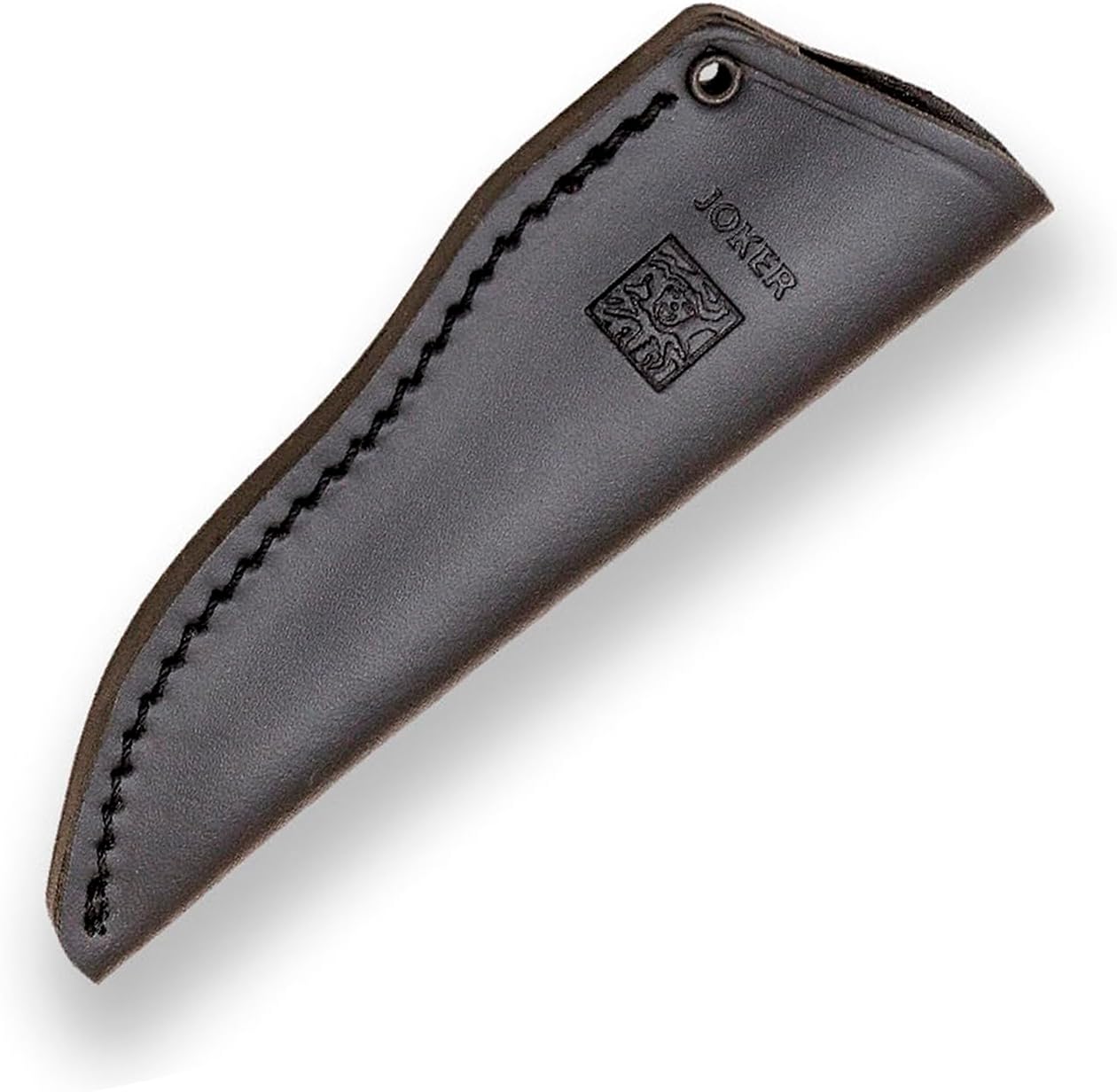 Joker PANTERA CM17 Survival Knife, black jute micarta handle, blade of 3.74 inches, with leather sheath, Fishing, Hunting, Camping, and Hiking Tool