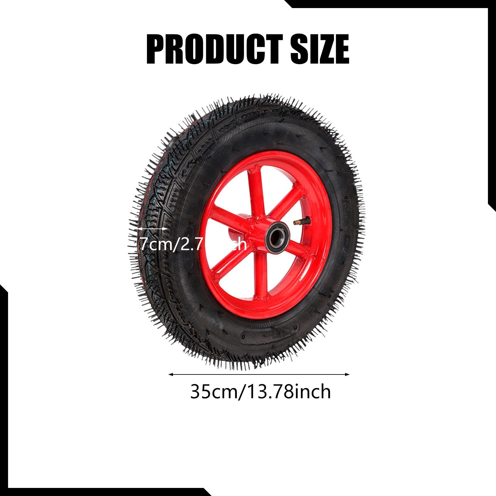 Rueda Neumática Inflable de 35 Cm para Accesorios de Carretillas de Mano