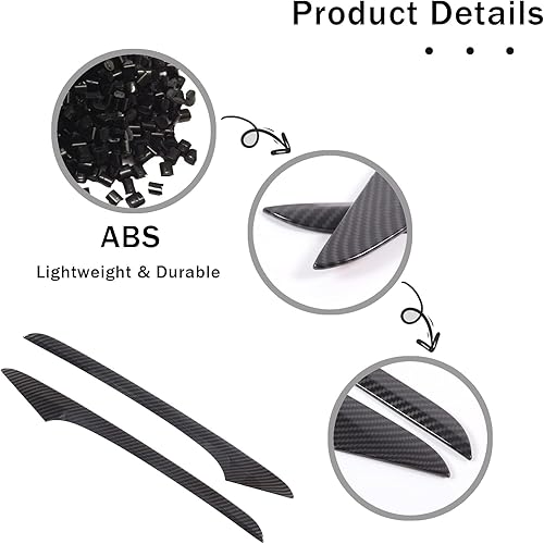 Miniatura 5 de 2 piezas de tira decorativa interior para puerta delantera para Honda Pilot 2016 2017 2018 2019 2020 2021 2022, protector de pegatina para panel