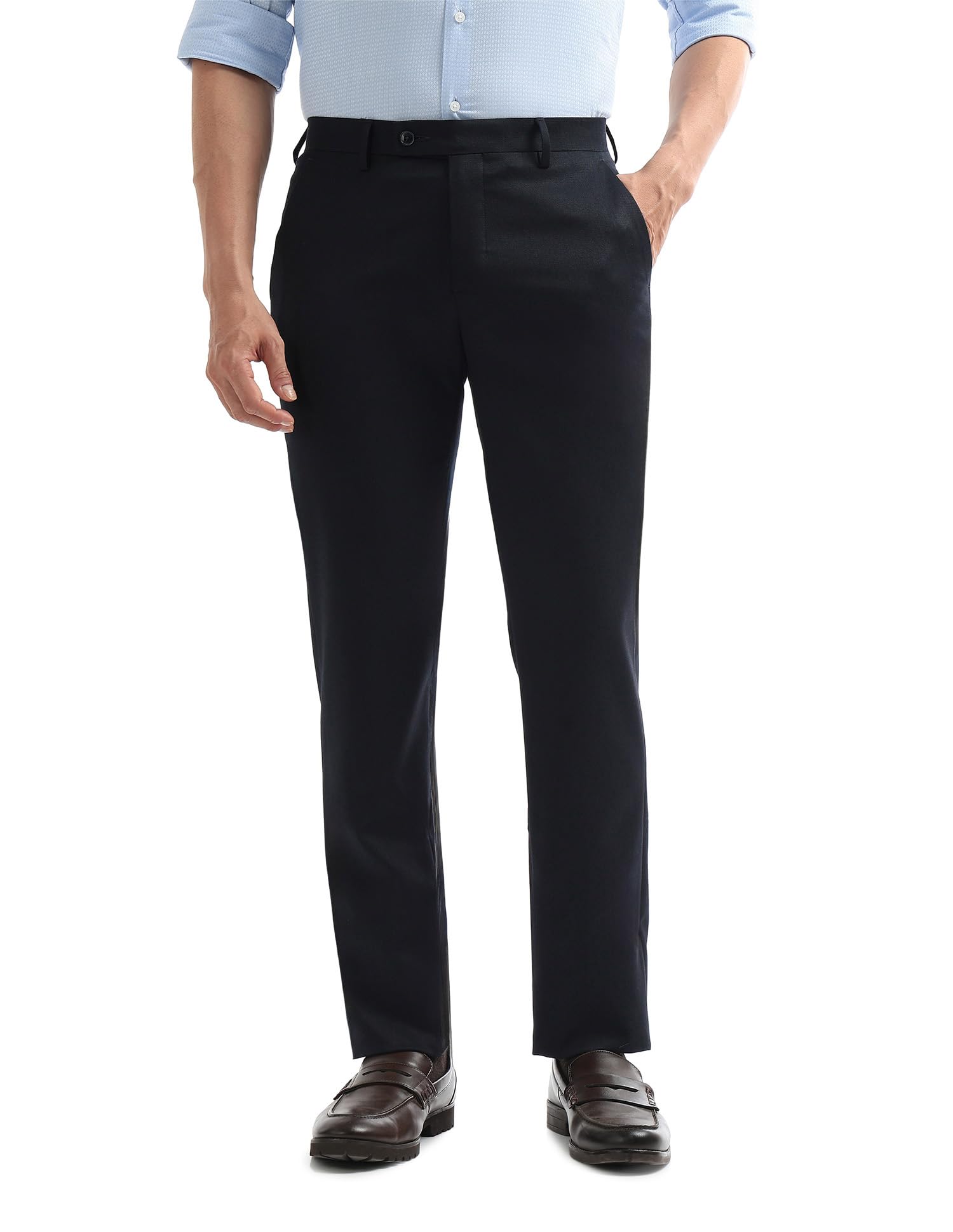 arrow Men Blue Formal Trouser_ARAEOTR2082-picture-14