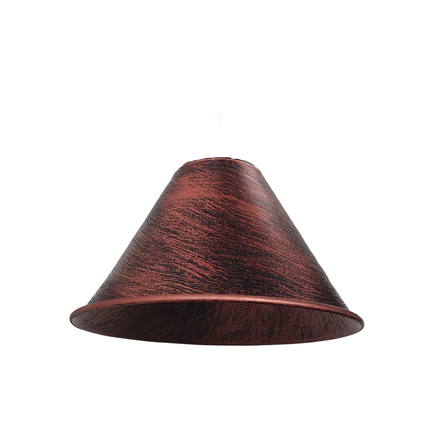 Ledsone Rustic Red Modern Industrial Metal Ceiling Light Shad Easy Fit Pendant Lamp Shade For Living Room, Kitchen, Hallway With Free Reducer Plate (Rustic Red) 18Cm