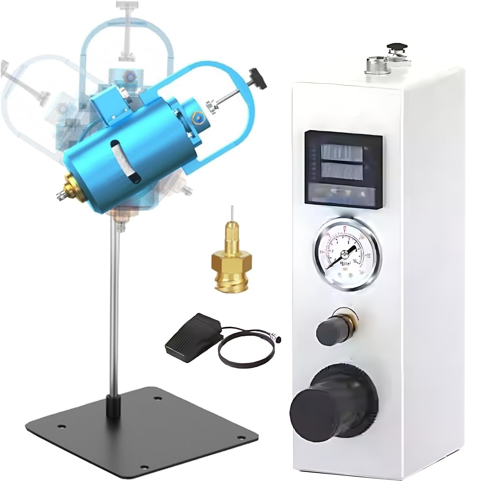 Aserzenith 1 Hot Melt Glue Dispensing Machine,Automatic Glue Drip Machine W/22G Hot Melt Glues Needle,Liquid Adhesive Dispenser W/Temperature Controller