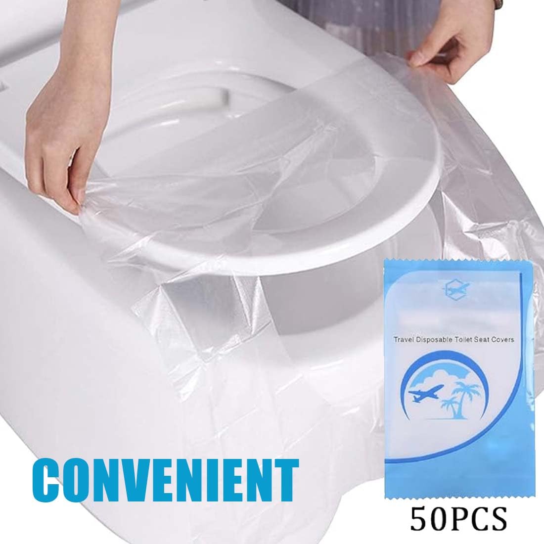 Copri Water USA e Getta 50 PZ Copertura Igienica Monouso per WC Viaggio per Bambini Donne Incinta Campeggio