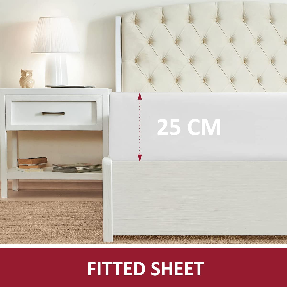 Lit-180x200 Cm Avec Tête De Lit Super King Size Bois Massif EGGB41096