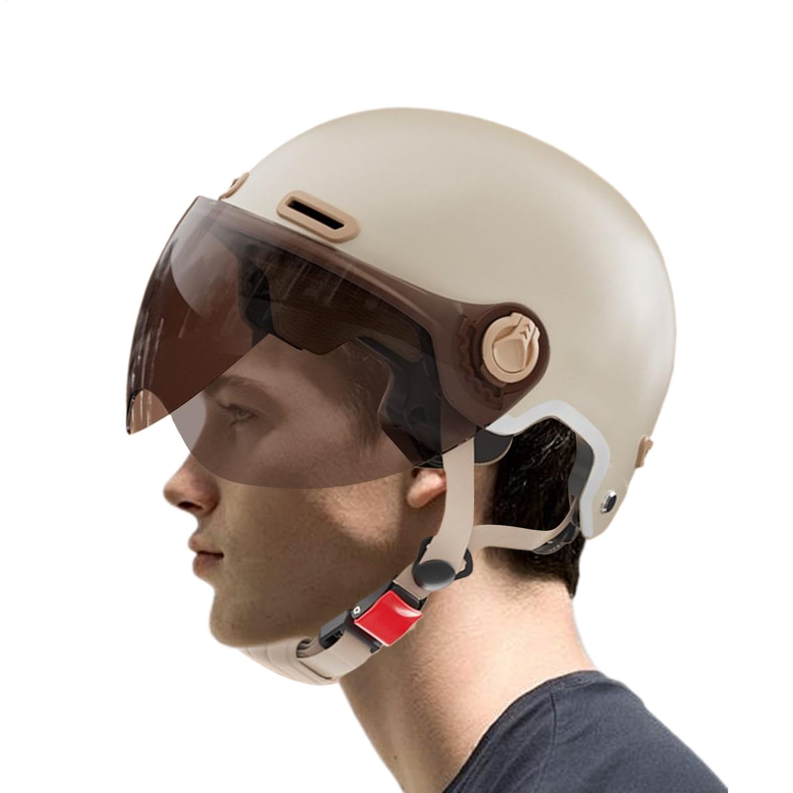 Casco de scooter para hombre resistente al viento y golpes con bandas reflectantes 8