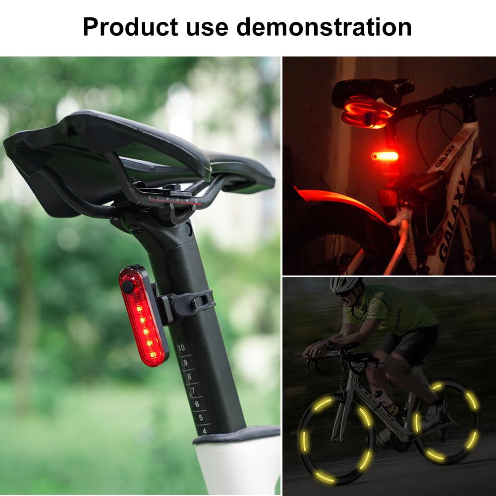 Lumiere Velo Avant et Arriere Feu Arrière de Vélo USB Rechargeable 4 Modes d'Éclairage Lampe Vélo LED Étanche Eclairage Velo pour Cyclysme VTT Vélo de Route Longue Durée de Vie de la Batterie
