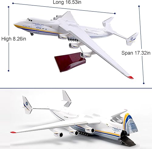 Miniatura 2 de 1: Modelo a Escala 200 Jet Modelos Grandes Avión Antonov AN-225 Modelo de avión Modelo de avión Die-Cast Diecast Transporte Modelo para Regalo de
