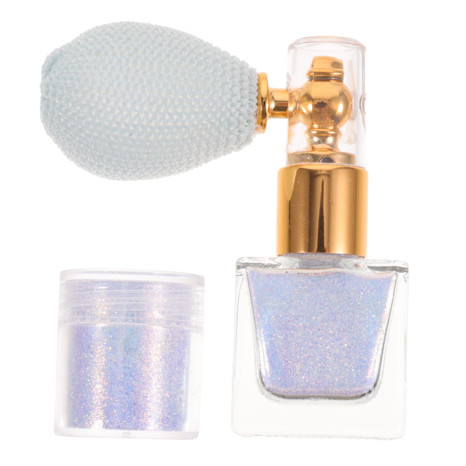 BELLIFFY 2-Pack Luminous Spray Glitter Body Highlighter Iridescent Spray for Makeup Eyes Cheeks Shimmery Highlighter Makeup