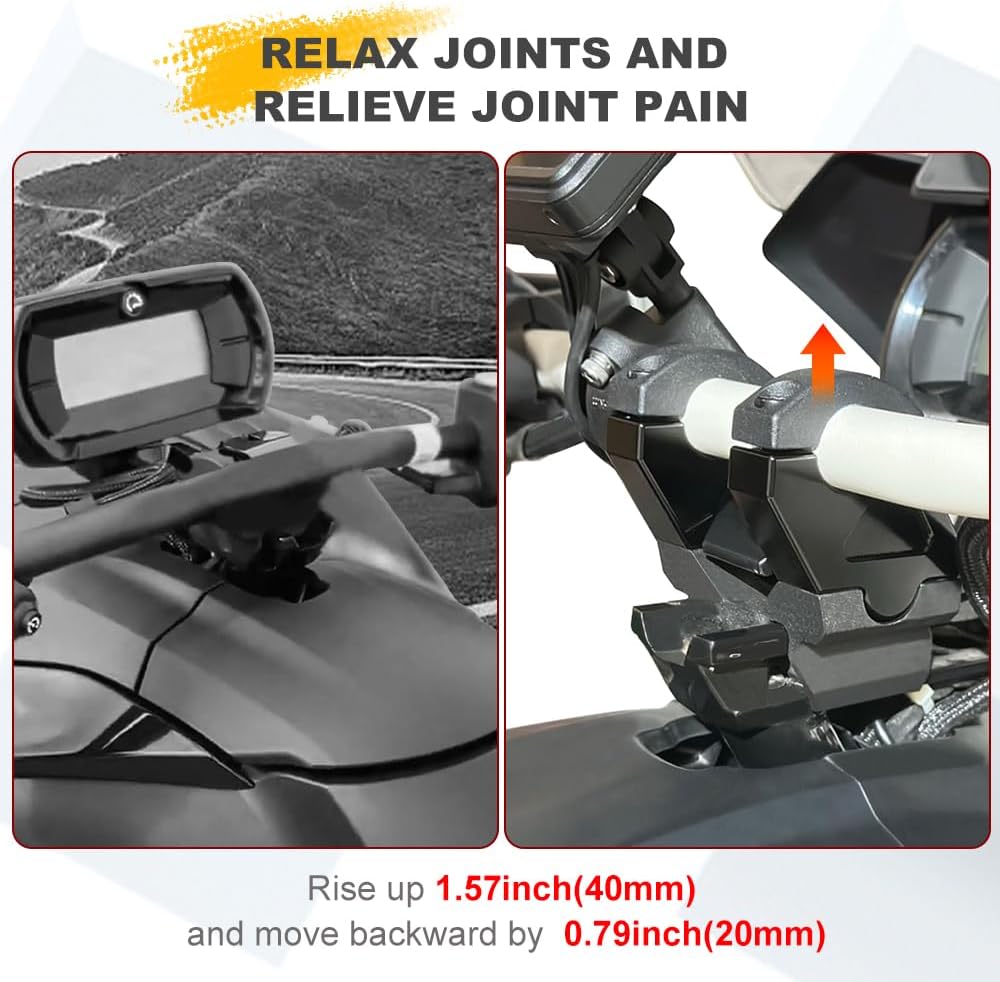 Aluminum Handlebar Risers Extension Kit Mount Clamps Fit for Can-Am Ryker 600/900/Rally Edition/Sport 2019-2025