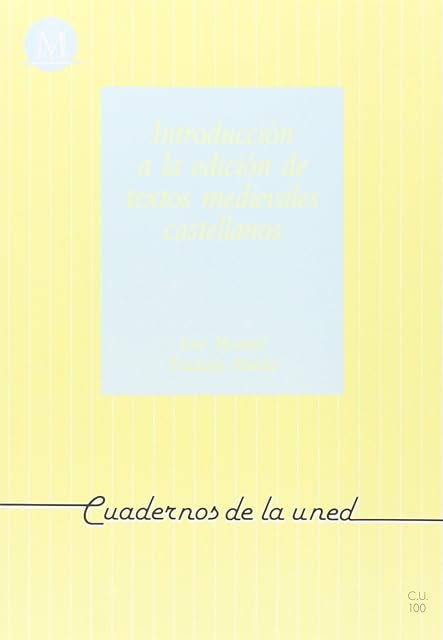 Portada de Introduccion a la Edicion de Textos Medievales Castellanos
