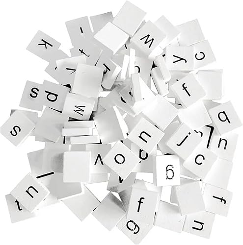 Miniatura 3 de Scrabble Tiles - Juego completo en letras de ortografía blanca, juego de mesa de Scrabble ideal para reemplazo de juegos, bodas, manualidades y