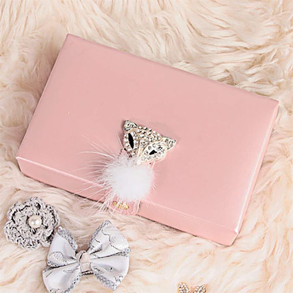 Cajas de joyería Caja de almacenamiento de joyería portátil de cuero para anillo, collar, pendientes, joyero para mujer (color: rosa)