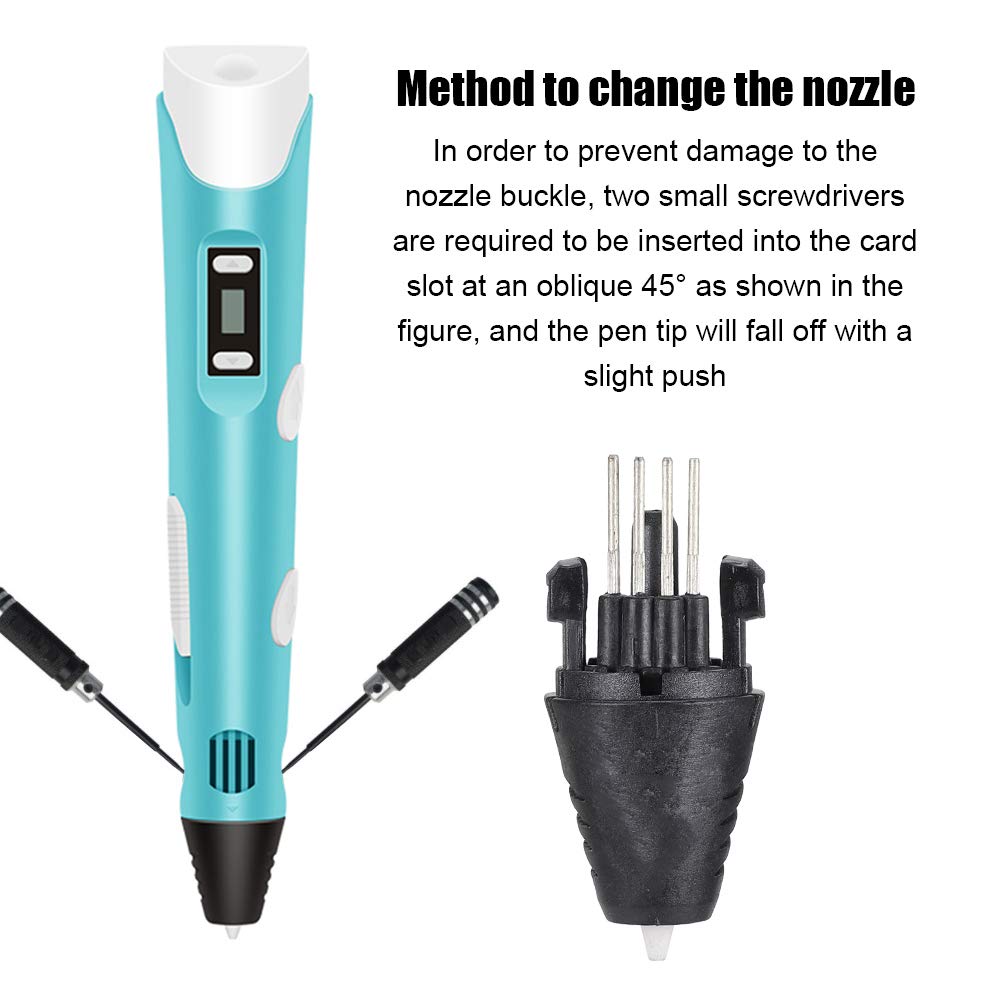 Gatuida 8 Stuks Accessoires Drukpennen Vervangingsaccessoire De Drukpen Onderdelen Van De Drukpen Van Printpenkoppen 3d-printpen Nozzle Printerkop Pen Hoofden Plastic