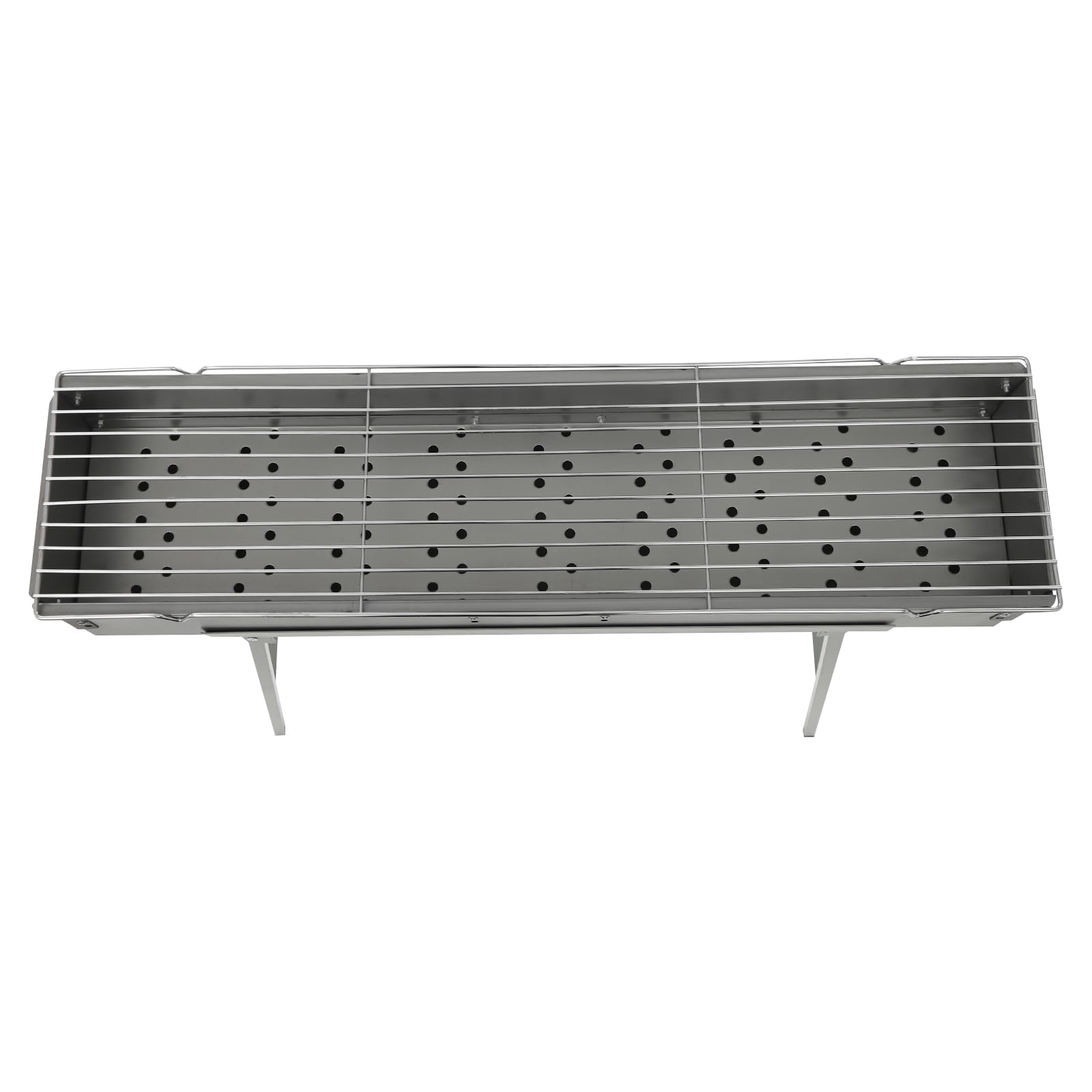Barbecue a carbonella per barbecue, portatile da picnic, griglia rettangolare rimovibile, griglia a carbone con patta ad aria regolabile, per attività all'aperto, campeggio, picnic, feste