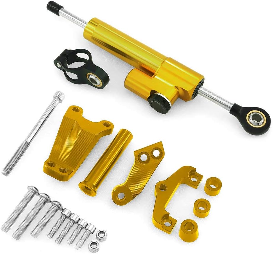 QIDIAN Motorcycle CNC Adjustable Steering Damper Stabilizer Buffer