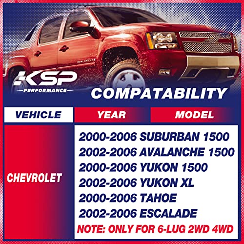 Ksp Full Lift Kits For Tahoe Yukon Suburban Avalanche 1500 2002-2006，1-3" Front Torsion Bar Key And 2" Rear Spring Spacers Full Suspension Kits Fit For G-M-C C-H-E-V-Y Suv Trucks With Shock Extenders #TOP1