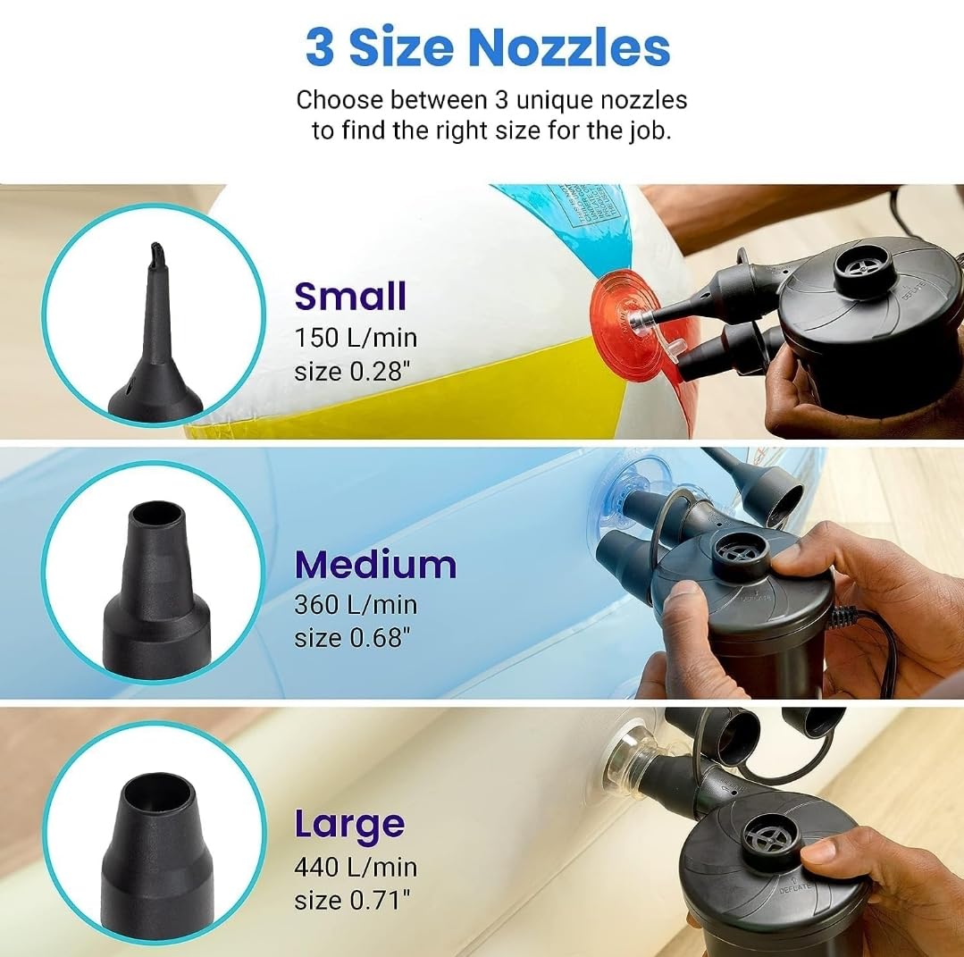 High-Speed Compressed Air Duster, Cordless 51,000 RPM Electric Blower with 3-Speed Modes & LED Light, 6000mAh Rechargeable Air Pump Cleaner for Electronics (Mini AIR BLOWER-0002) - Image 4 thumbnail