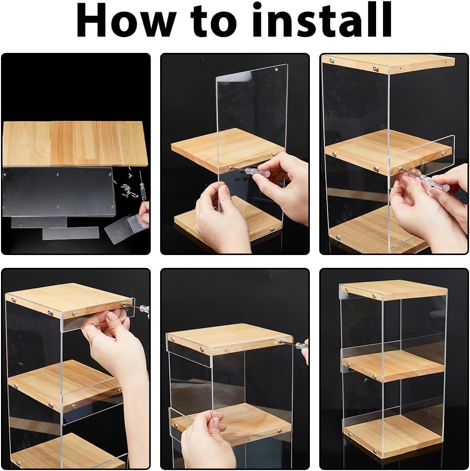 DICOSMETIC 1Pc CD Holder Desk Rack Organizer 2-Tier CD Storage Holder CDs Rack Shelf DVD Display Case Clear DVD Storage Box for for Movie Cases Music Cassette Tapes Record Crates