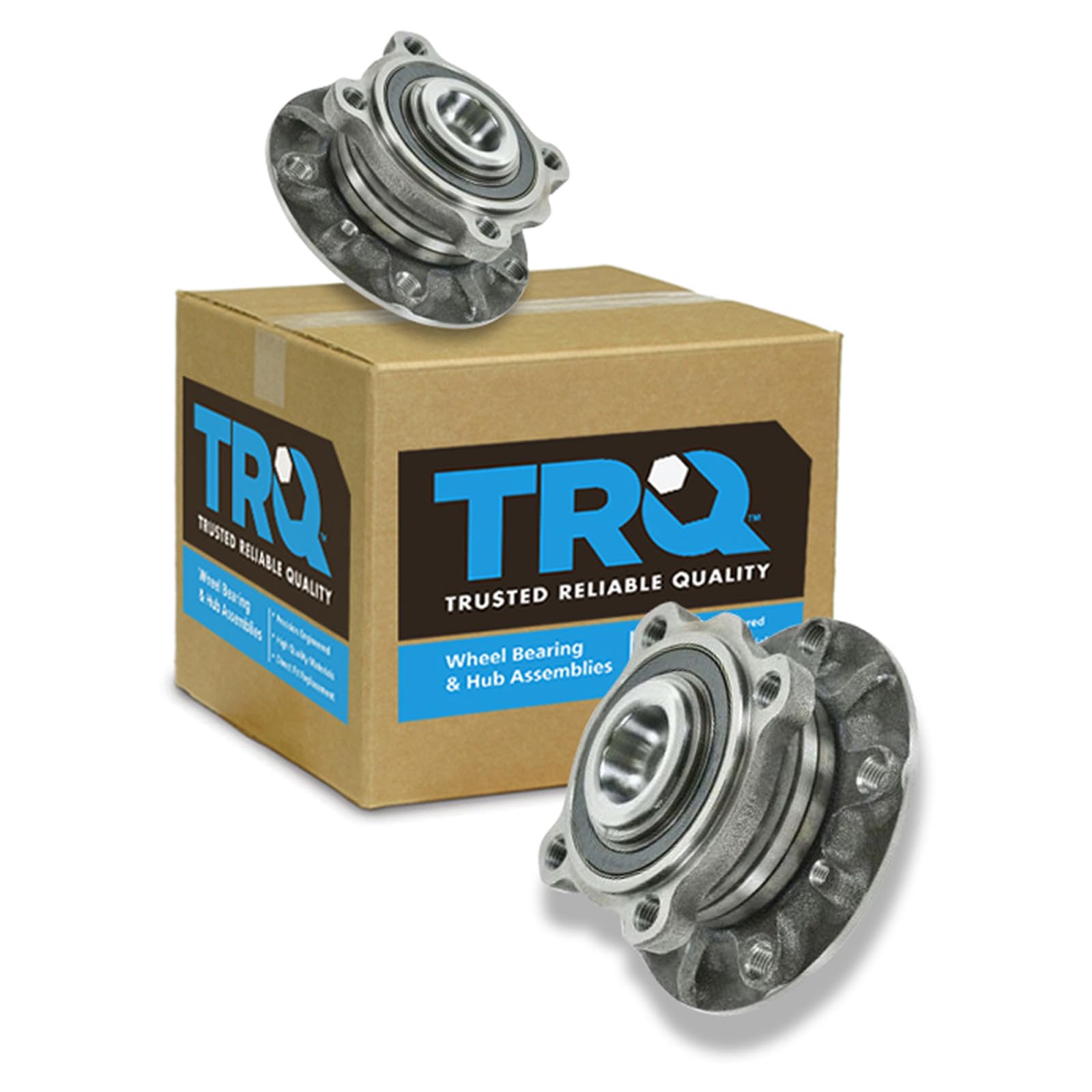 TRQ Front Left and Right Wheel Bearing and Hub Assembly Set 2 Piece