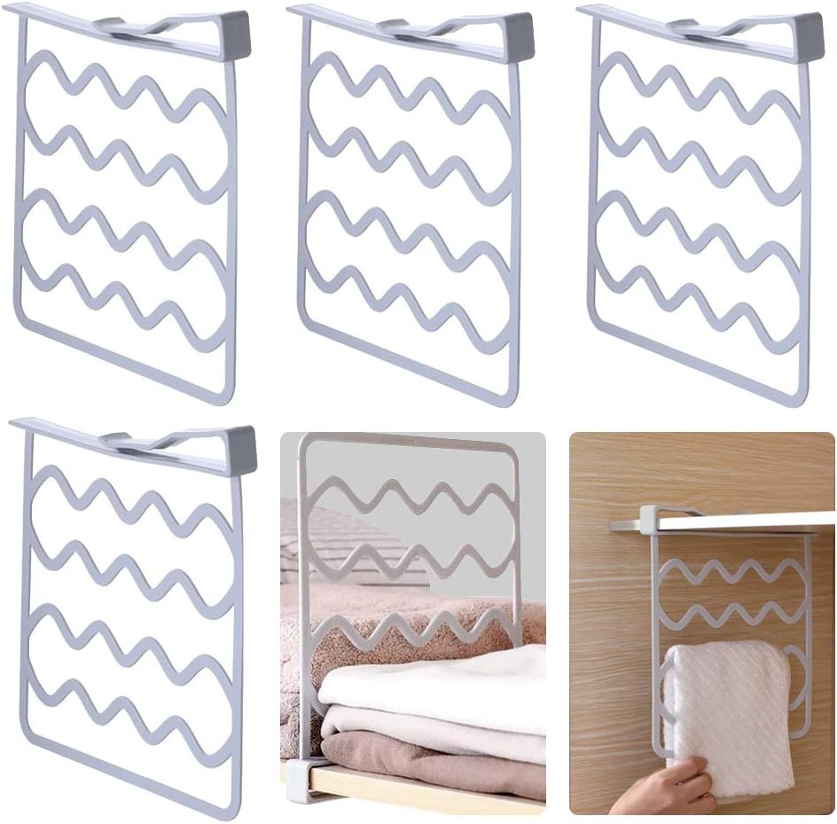 Set 8 Divisori Per Ripiani In Acrilico - 30x20 Cm, Trasparenti, Organizzazione Armadi - Foto 3