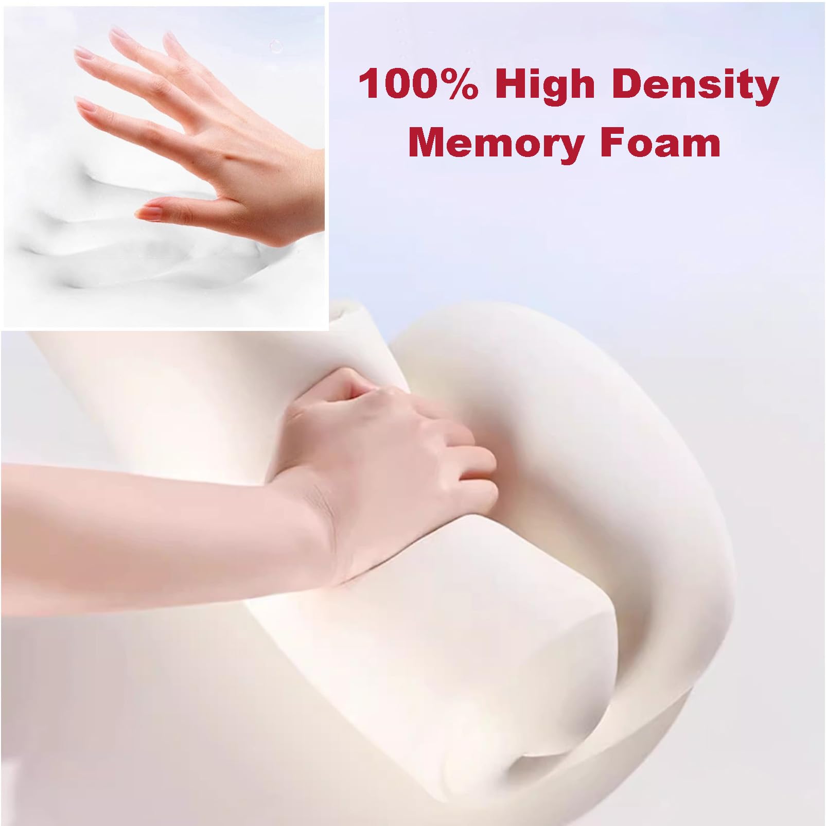 Cuscini Ortopedici in Memory Foam, Cuscino per Coccige e Supporto Lombare, per Dolore a Schiena e Colonna, per Casa, Ufficio e Auto,Rosa