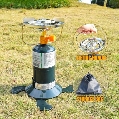 RANDDER Propane Stove Portable Camping Gas Stove 10,000 BTU Bottletop