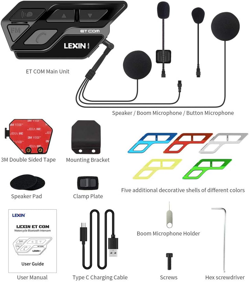 Components included in the LEXIN ET-COM package