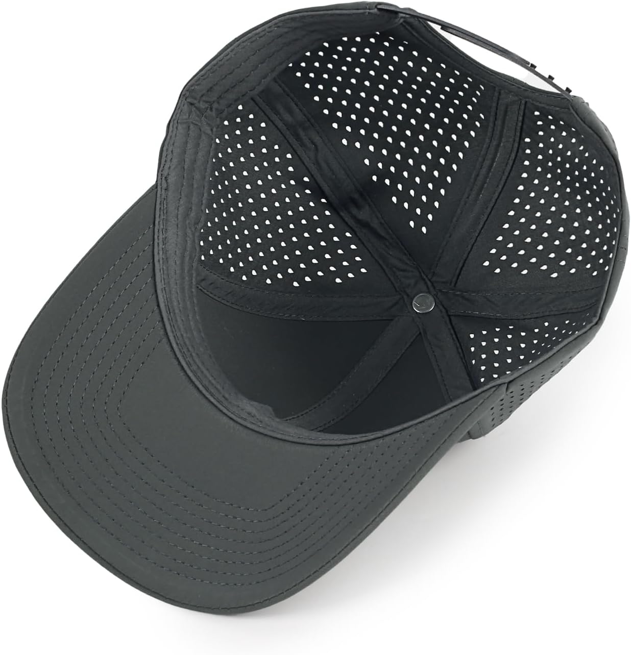 Quick Dry Baseball Cap Curved Brim Snapback Hat Laser Cut Mesh Ball Cap Golf Ball Cap for Men Women - Image 2
