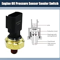Vista 5 de Interruptor del sensor de presión de aceite del motor para Chrysler 200 300 Aspen Challenger Ram 1500 2500 3500 Cherokee reemplaza 05149062AA