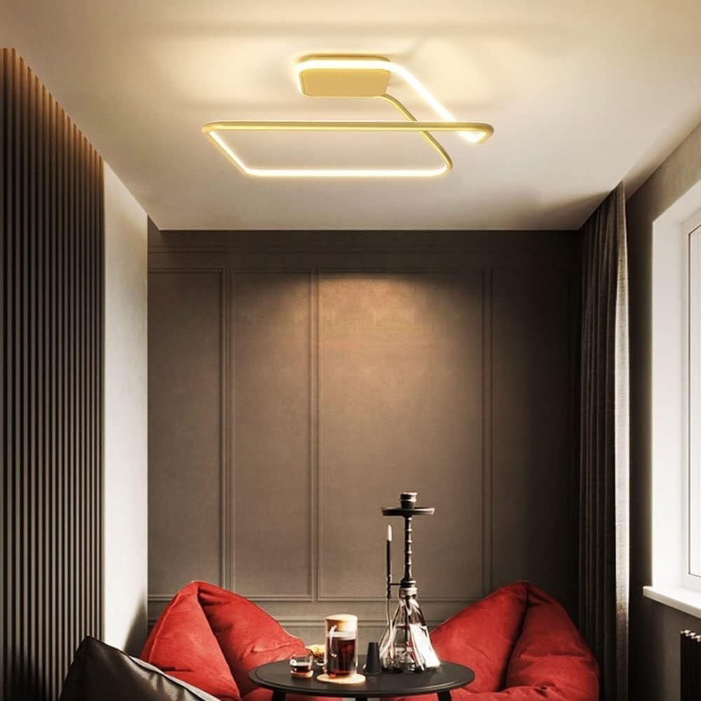 Ściemniana kwadratowa lampa sufitowa do montażu podtynkowego, 3 temperatury barwowe, nowoczesne oświetlenie do salonu, sypialni, kuchni, przedpokoju, wszechstronne oświetlenie domu