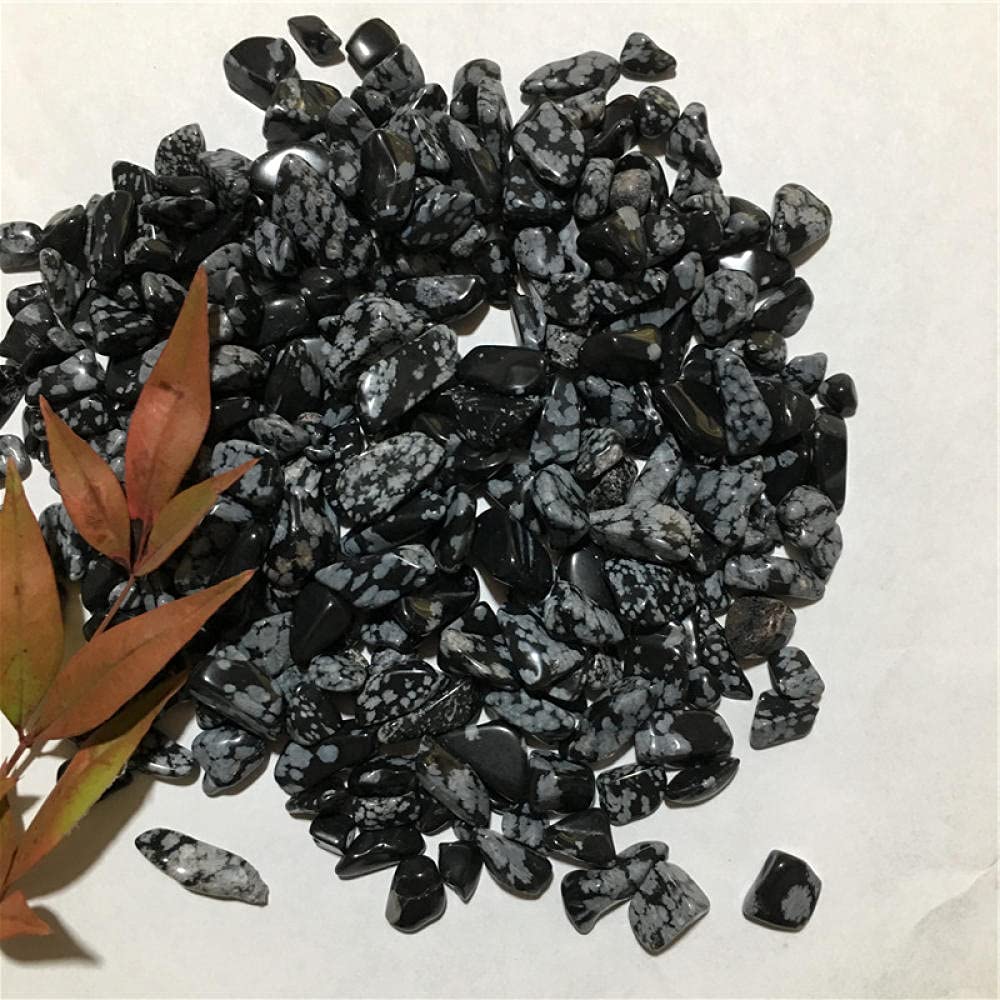 50g / 100g / 1000g 7-9mm Schwarze Schneeflocke Obsidian Trommelstein poliert Kristallgrapsel Garten Blumentopf Wohnkultur-1000g.