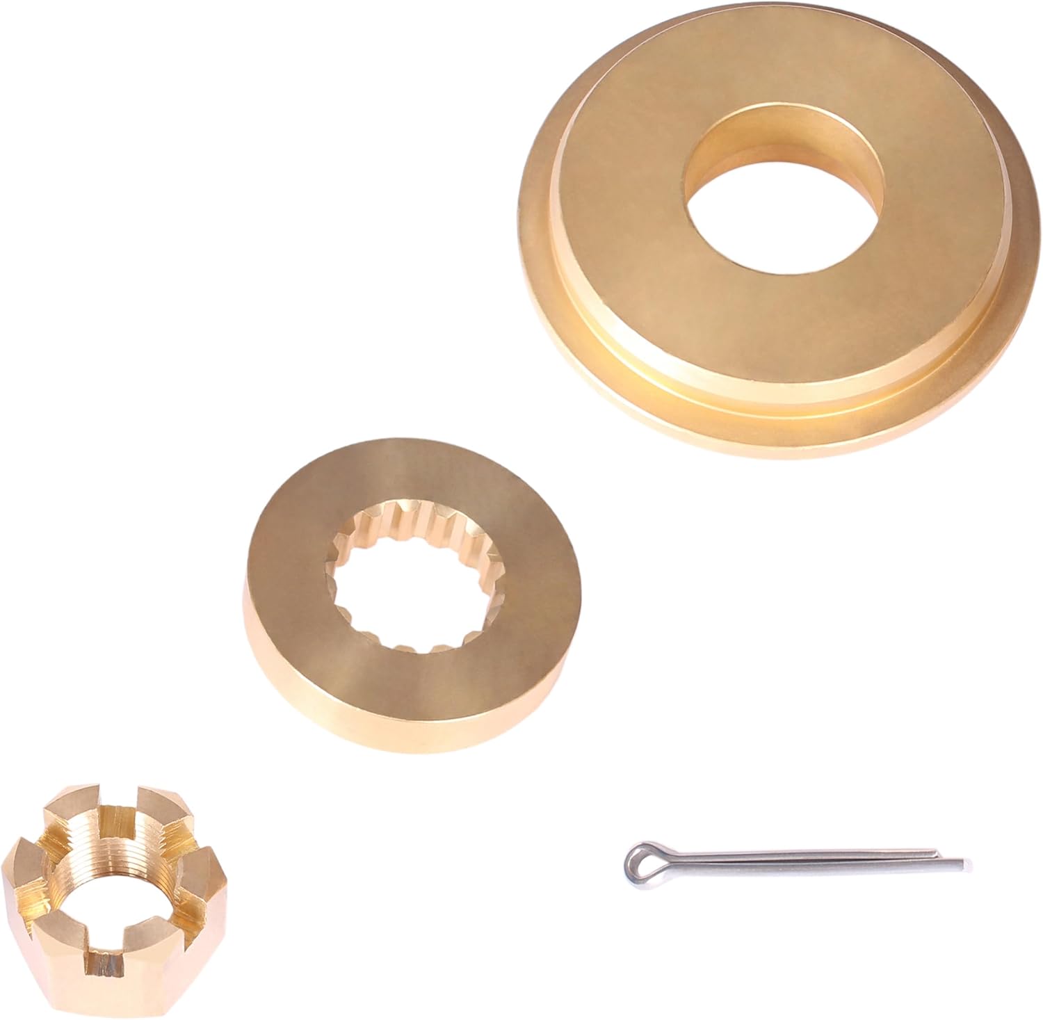 SouthMarine Boat Engine 126870 0126870 Thrust Bushing, 320570 Spacer, 398042 Nut Keeper, 306394 Cotter Pin for Evinrude Johnson OMC BRP V4 V6 V8 120HP-300HP, 0434153 434153 Propeller Hardware Kits